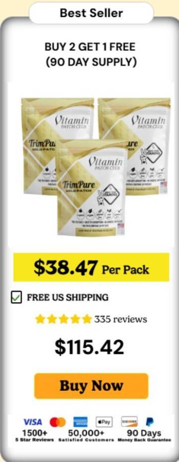 TrimPure Gold Patch 3-patch bundle Buy 2 Free 1 for natural fat burning